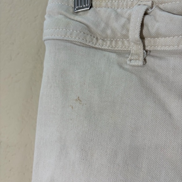 Zara Womens Beige Rise High Jeans Sz 10 The Marine Straight Casual Preppy Comfy - Picture 4 of 11